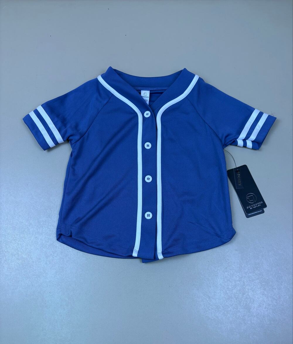 90 Degree by Reflex Toddler 4T Blue Baseball Jersey 2 Piece Set NWT